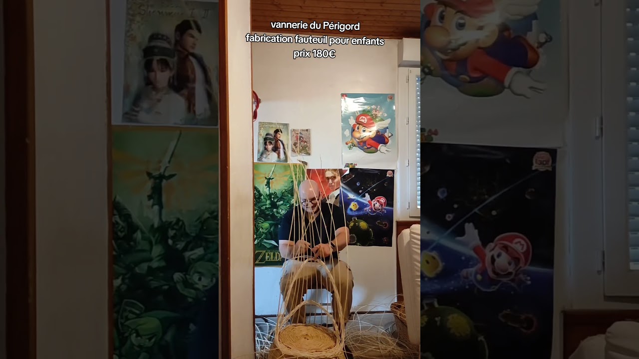 fabrication fauteuil en osier #artisanat #craft #vannerie #mobilier #rotin #maison #enfants #chair