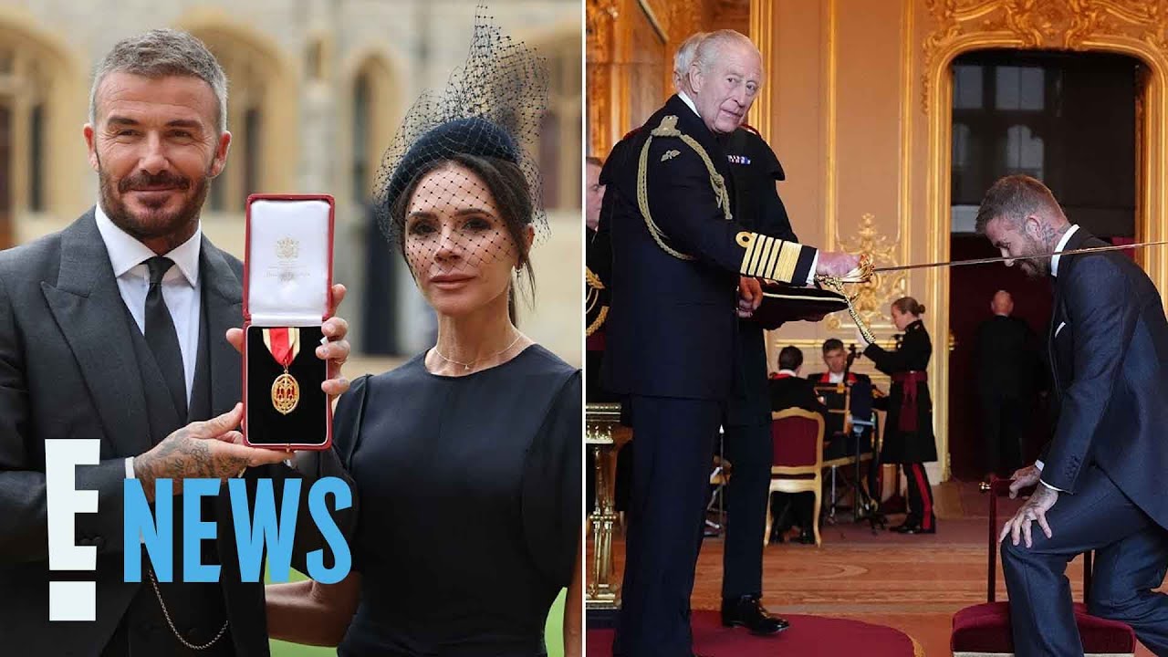 David Beckham Reacts to Receiving Knighthood From King Charles III | E! News