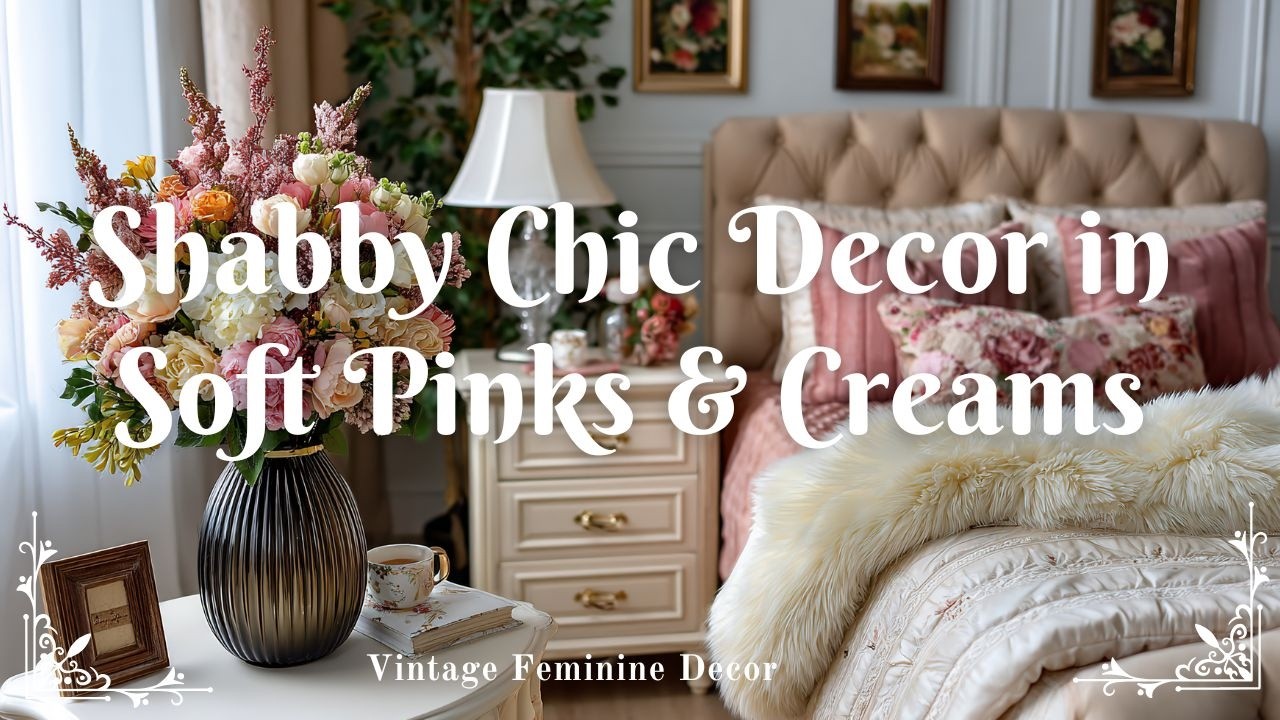 Vintage Feminine Decor: Shabby Chic Decor in Soft Pinks & Creams