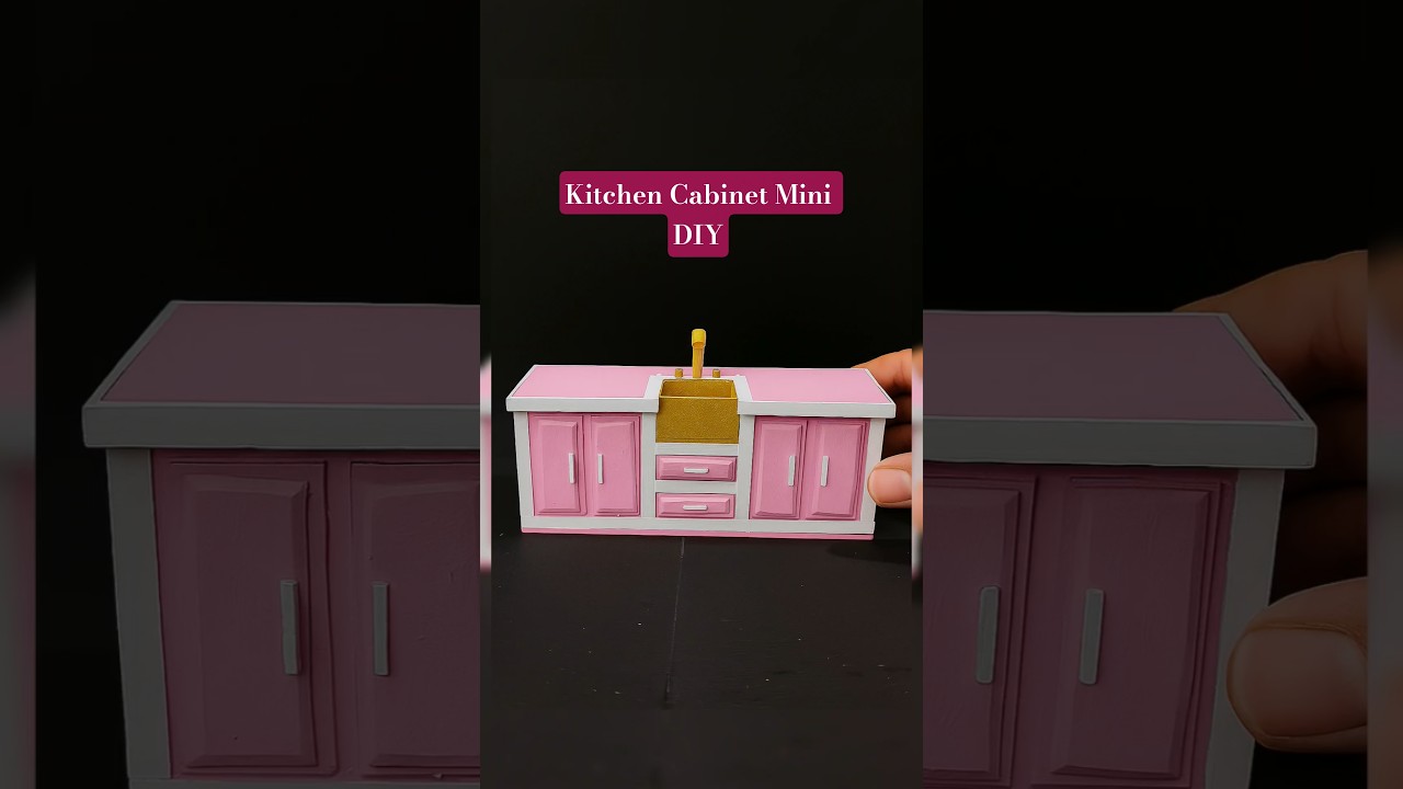 How to Make a Miniature Kitchen Sink Cabinet | DIY Dollhouse Furniture Tutorial #diy #miniature