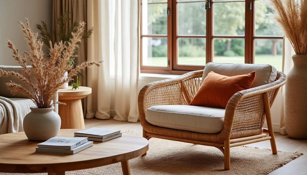 découvrez comment associer le rotin à d'autres matériaux naturels pour créer un intérieur harmonieux, chaleureux et élégant.